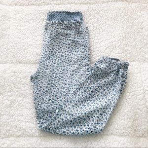 Kids Polo Ralph Lauren White/Blue Floral Pants